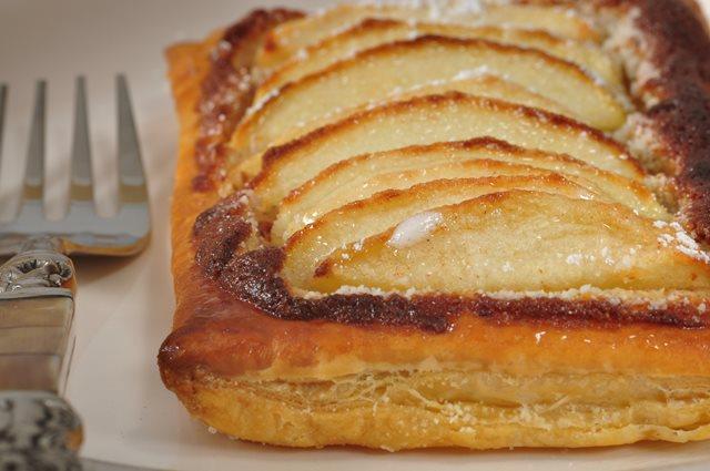 Golden apple galettes with folded pastry edges